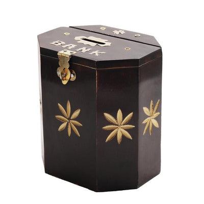 Handmade Wooden Piggy Bank for Kids and Adults – Piggy Banks & Money Jars on Brown Living™. SKU: 1302. Img 4.