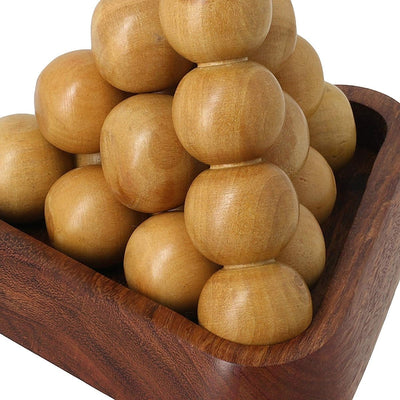 Handmade Wooden Pyramid Puzzle Game for Kids – Learning & Educational Toys on Brown Living™. SKU: 1014409. Img 2.