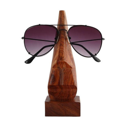 Wooden Eyewear Holder - 6 Inch | Brown | Sheesham Wood | Verified Sustainable by Brown Living™