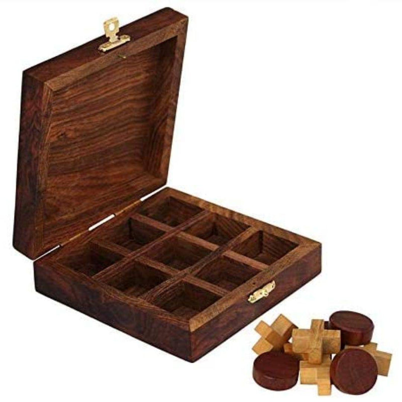 Buy Handmade Wooden Tic Tac Toe Tik Tak Game Gifts for Kids | Shop Verified Sustainable Products on Brown Living