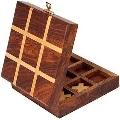 Metal & Wooden Noughts and Crosses - Pedagogical Board | Indoor Games – Learning & Educational Toys on Brown Living™. SKU: 1020404. Img 3.