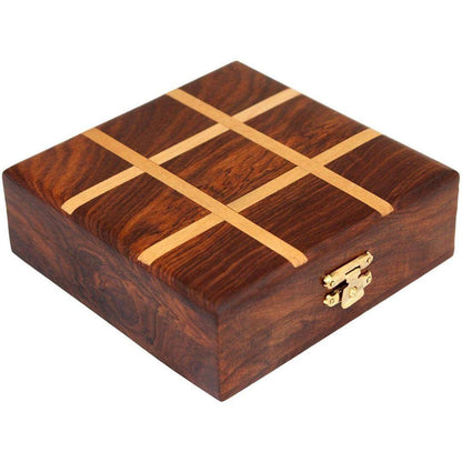 Metal & Wooden Noughts and Crosses - Pedagogical Board | Indoor Games | Verified Sustainable by Brown Living™