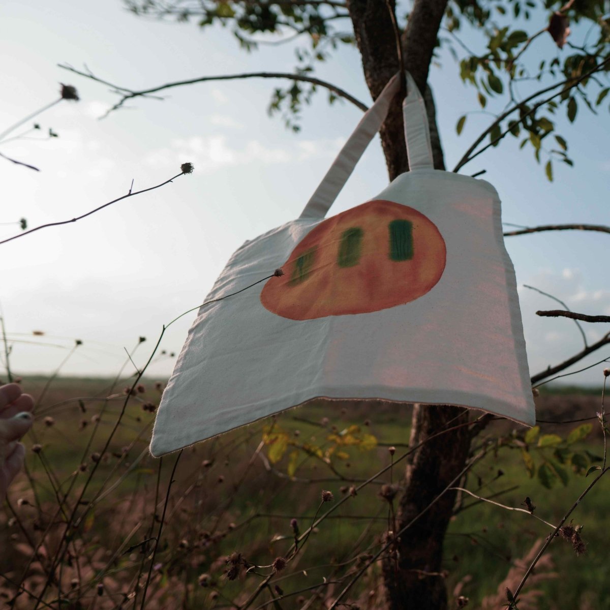 Handpainted Cactus Tote Bag | Verified Sustainable by Brown Living™