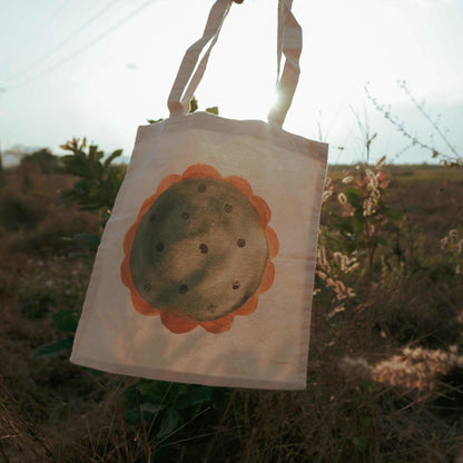 Handpainted Floral Tote Bag | Verified Sustainable by Brown Living™