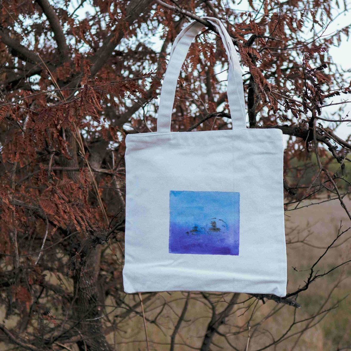 Handpainted Sea Bath Tote Bag | Verified Sustainable by Brown Living™