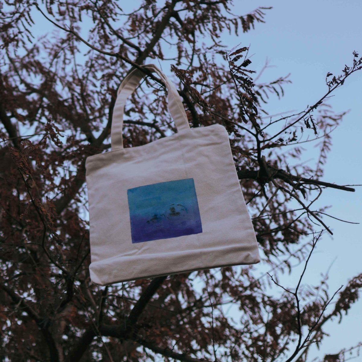 Handpainted Sea Bath Tote Bag | Verified Sustainable by Brown Living™