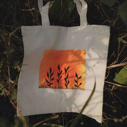 Handpainted Sunset Tote Bag | Verified Sustainable by Brown Living™