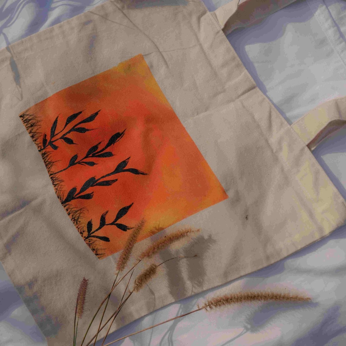 Handpainted Sunset Tote Bag | Verified Sustainable by Brown Living™