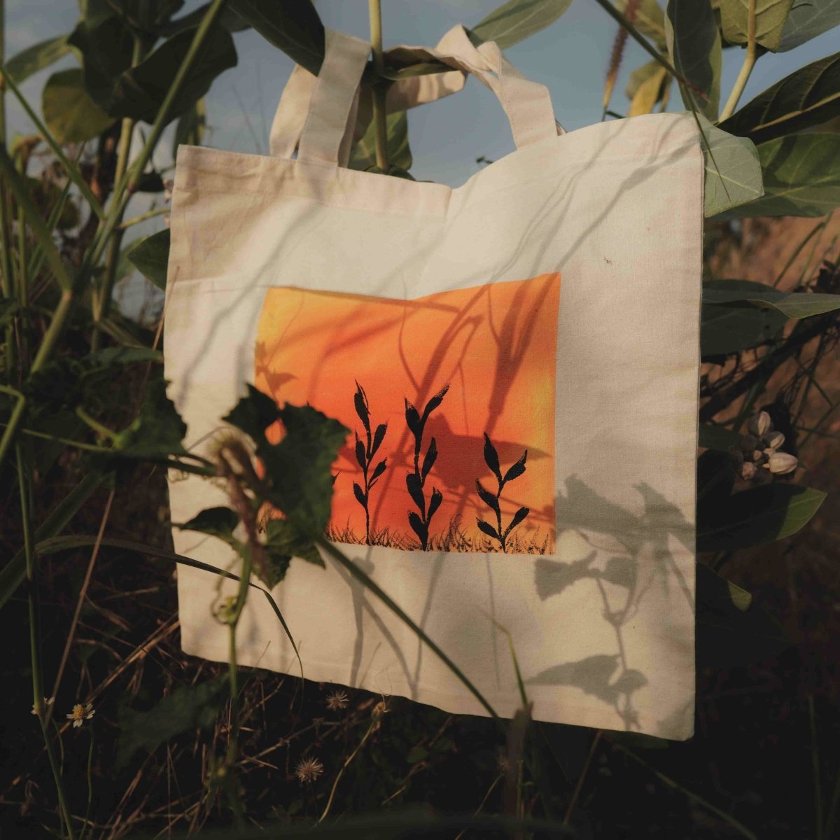 Handpainted Sunset Tote Bag | Verified Sustainable by Brown Living™