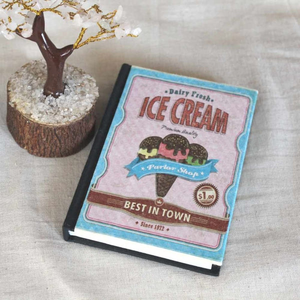 Hardcover Recycled Paper Journal Ice Cream | Verified Sustainable Stationery on Brown Living™