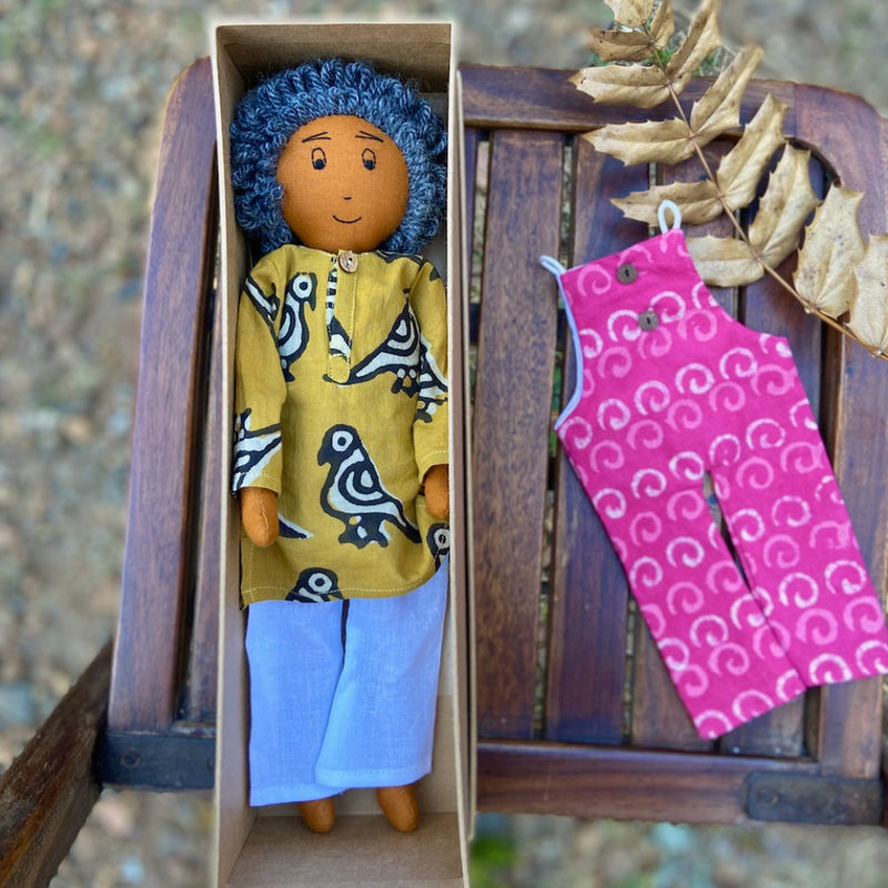 Hardik- Fabric Dolls Play Set | Verified Sustainable Role & Pretend Play Toys on Brown Living™