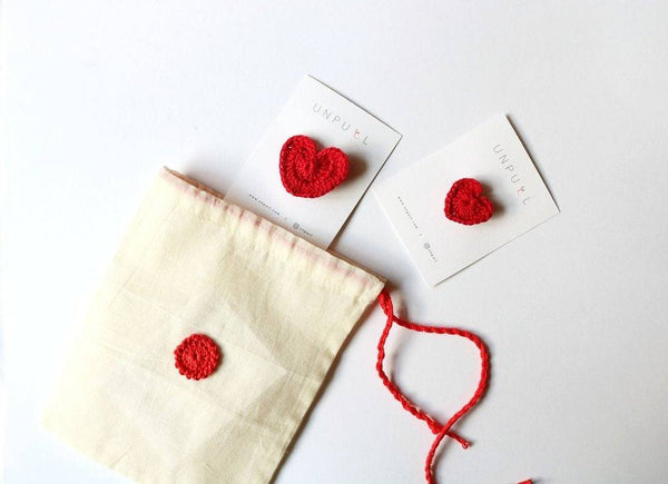 Buy Heart brooch - Pack of 2 | Shop Verified Sustainable Womens Accessories on Brown Living™