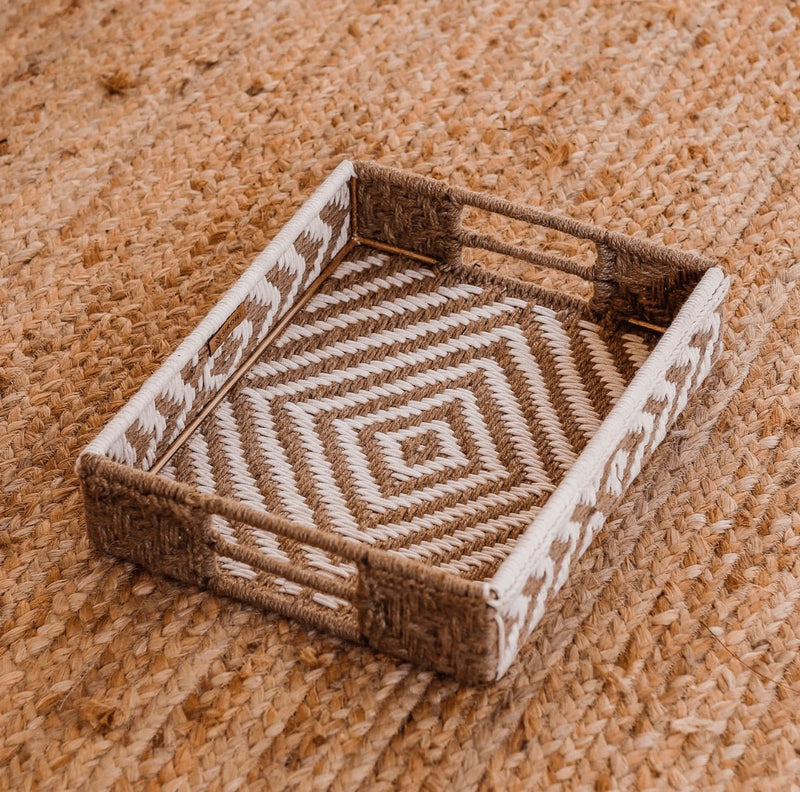 Buy Heera Natural Jute Tray | Shop Verified Sustainable Trays & Platters on Brown Living™