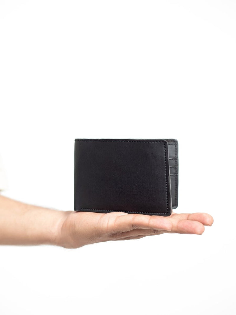 Buy Helios (Black) | Mens Wallet made of Coconut Leather | Vegan | Shop Verified Sustainable Mens Wallet on Brown Living™