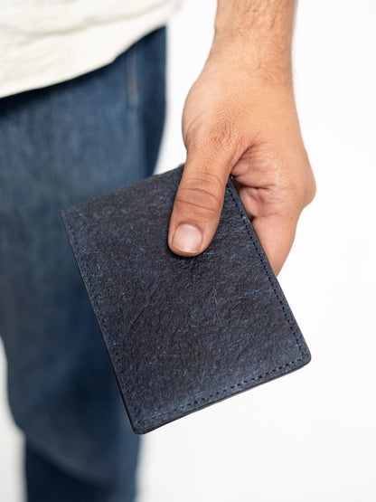 Helios (Dark Indigo) | Mens Wallet made of Coconut Leather | Vegan | Verified Sustainable by Brown Living™