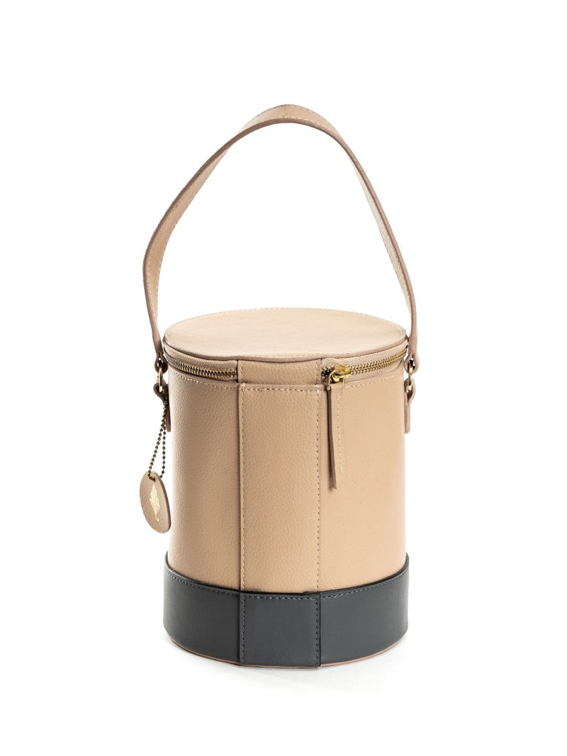 Buy Hemera (Almond & Grey) | Women's bag made with Apple Leather | Shop Verified Sustainable Womens Handbag on Brown Living™