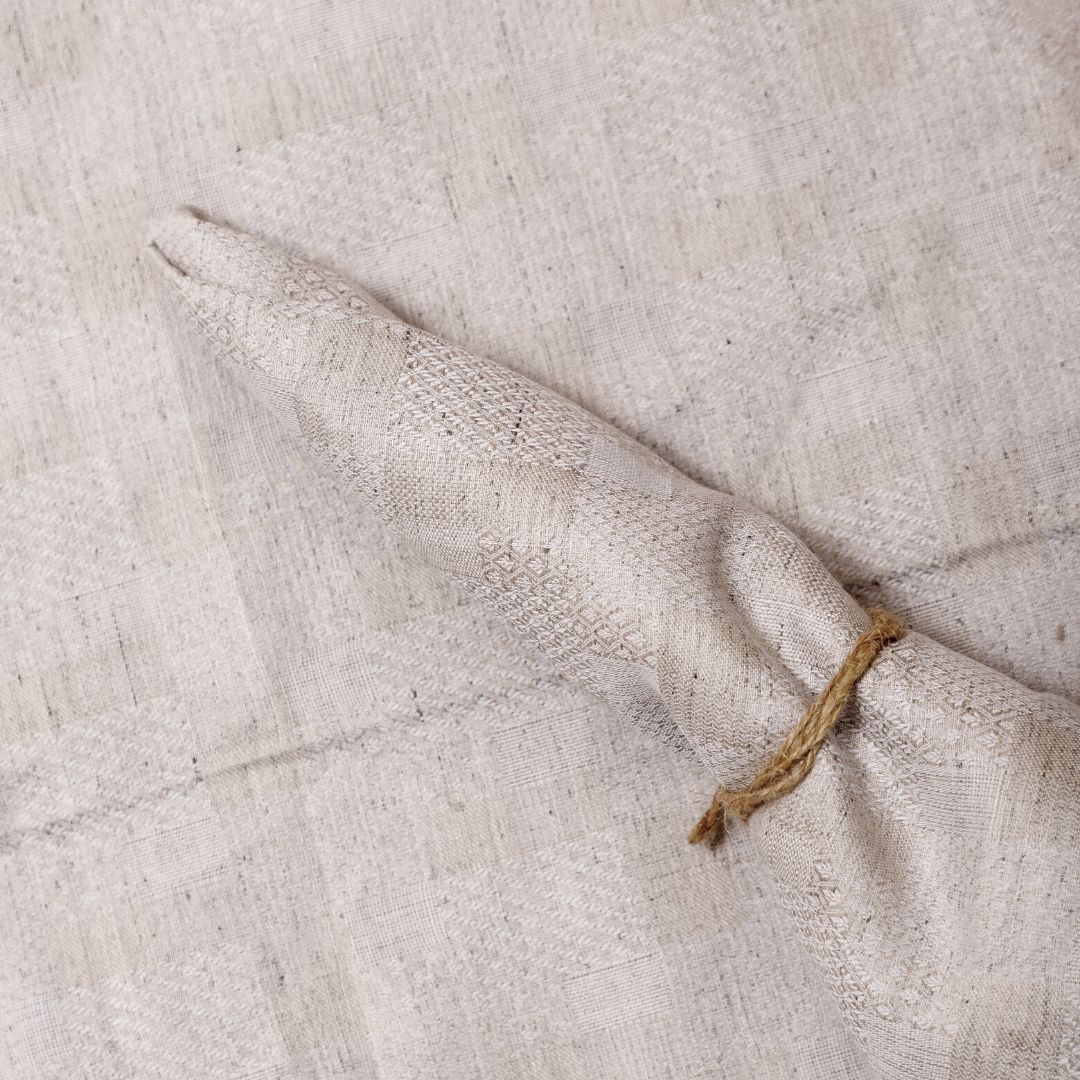 Hemp Cotton Dinner Napkins | Jacquard weave| Set of 2/4/6 – Table Linens by Pravaah India available on Brown Living™. Set of 2 . SKU: PRA034NP02. Img 1.