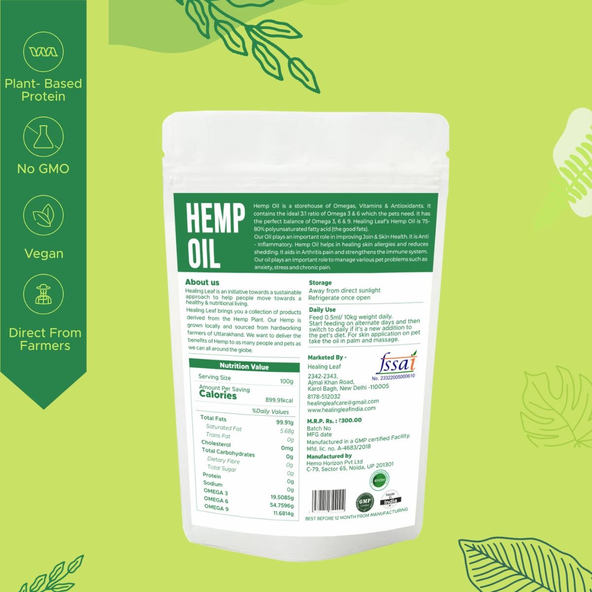 Hemp Oil for Pets (30ml) | Verified Sustainable by Brown Living™