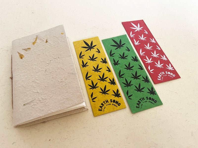 Buy Hemp Paper Bookmarks and Hand- Stitched Journal (Set of 3) | Shop Verified Sustainable Stationery on Brown Living™