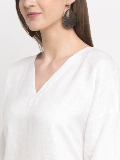 Hemp White Tunic | Verified Sustainable by Brown Living™