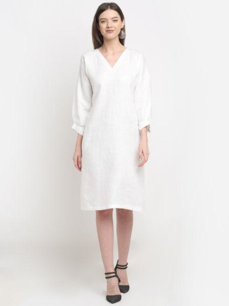 Buy Hemp White Tunic | Shop Verified Sustainable Womens Dress on Brown Living™