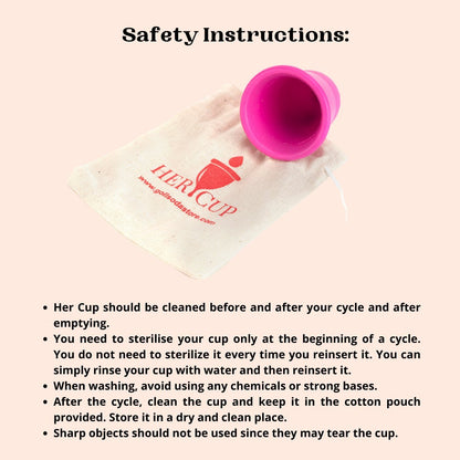 Her Cup Platinum - Menstrual Cup For Women, Regular Size - Fuschia | Verified Sustainable by Brown Living™