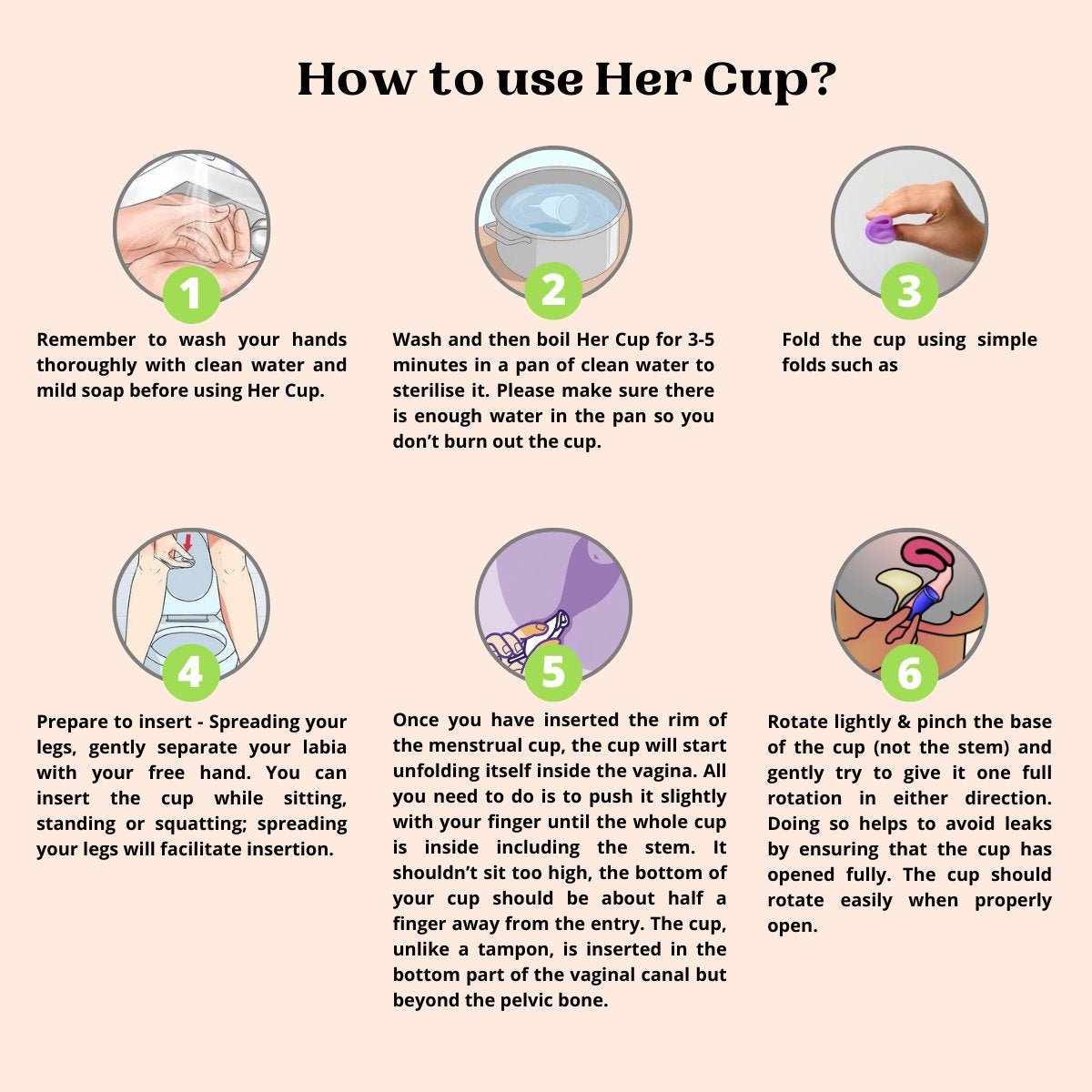Her Cup Platinum - Menstrual Cup For Women, Regular Size - Fuschia | Verified Sustainable by Brown Living™