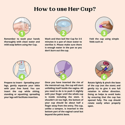 Her Cup Platinum - Menstrual Cup For Women, Regular Size - Fuschia | Verified Sustainable by Brown Living™
