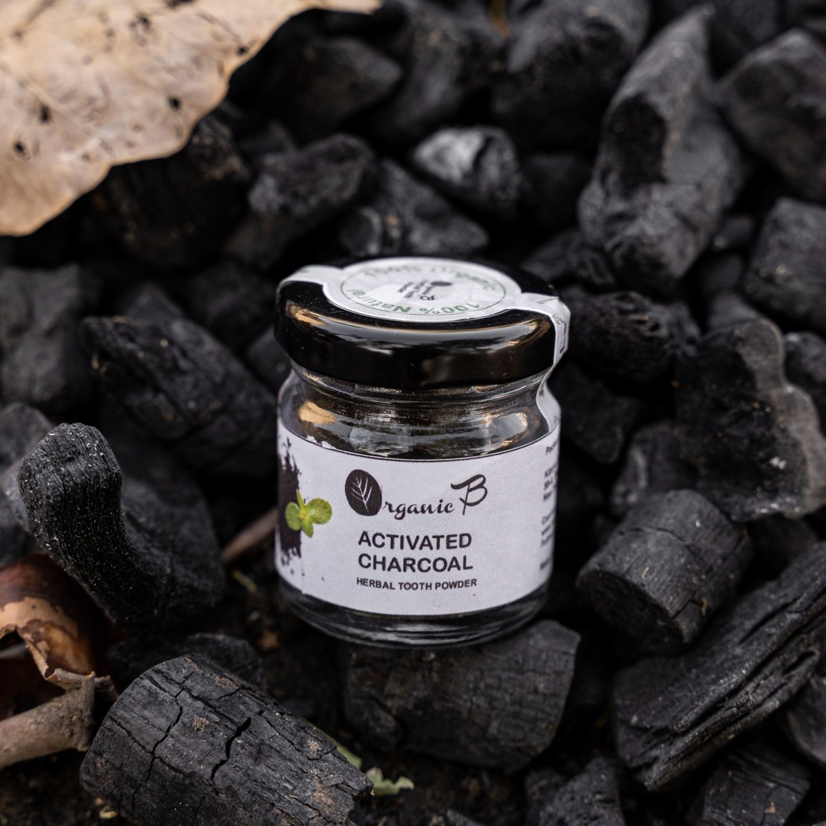 Herbal Charcoal Dental Powder with Tongue Cleaner | Verified Sustainable by Brown Living™