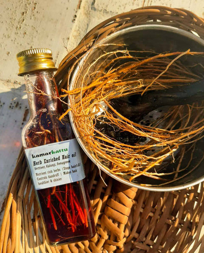 Herbs infused Hair oil - 100 ml – Hair Oil on Brown Living™. SKU: 148 - 15433 - KHO_KK. Img 2.