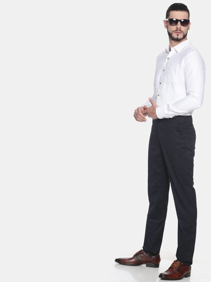 Buy Herringbone White - Slim Fit Hemp Formal Shirt | Shop Verified Sustainable Products on Brown Living