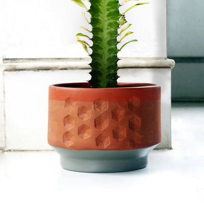 Hexa Deco Terracotta Planter Set of 2 – Pots & Planters on Brown Living™. SKU: PLT - HXD/2. Img 3.