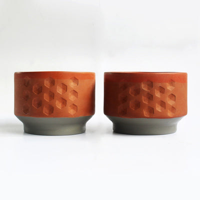 Hexa Deco Terracotta Planter Set of 2 – Pots & Planters on Brown Living™. SKU: PLT - HXD/2. Img 2.