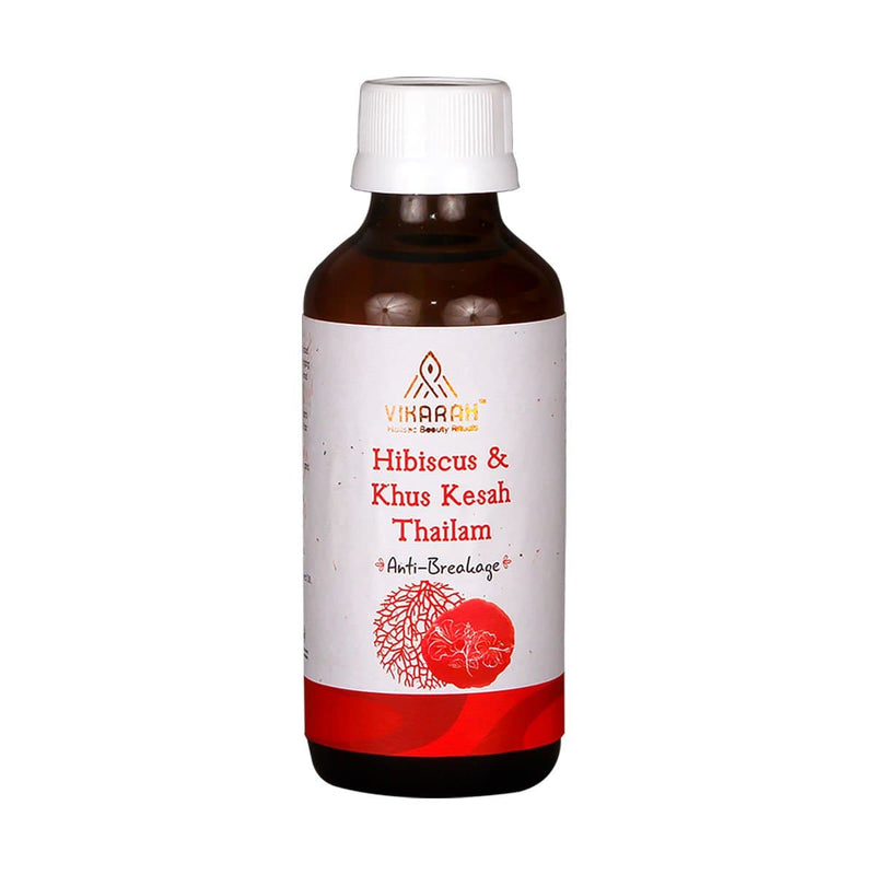 Buy Hibiscus and Khus Kesah Thailam - Anti-breakage Hair Oil - 100ml | Shop Verified Sustainable Hair Oil on Brown Living™