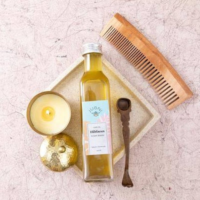 Hibiscus Hair Oil 250ml as a Growth Booster – Hair Oil on Brown Living™. SKU: 231 - 09474 - SKUHO - HH - 01. Img 1.