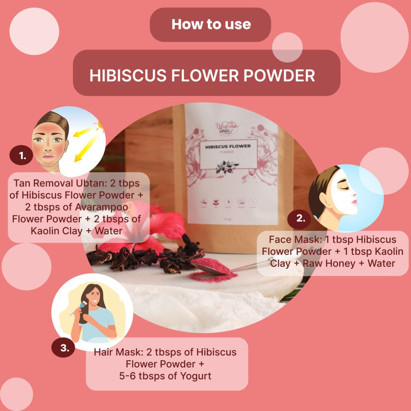 Buy Hibiscus Powder - 100 g | Face & Hair Mask | Shop Verified Sustainable Products on Brown Living