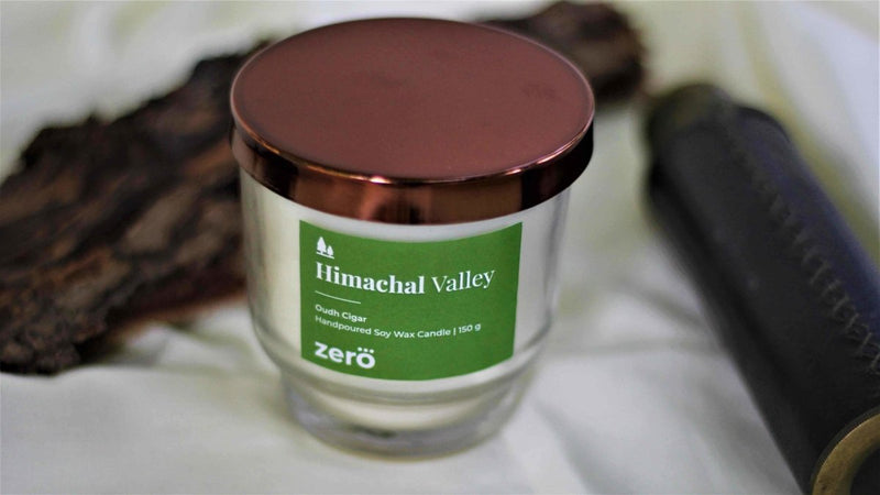 Buy Himachal Valleys | Oudh Fragrance | Soy Wax Scented Candle | 150gm | Shop Verified Sustainable Candles & Fragrances on Brown Living™