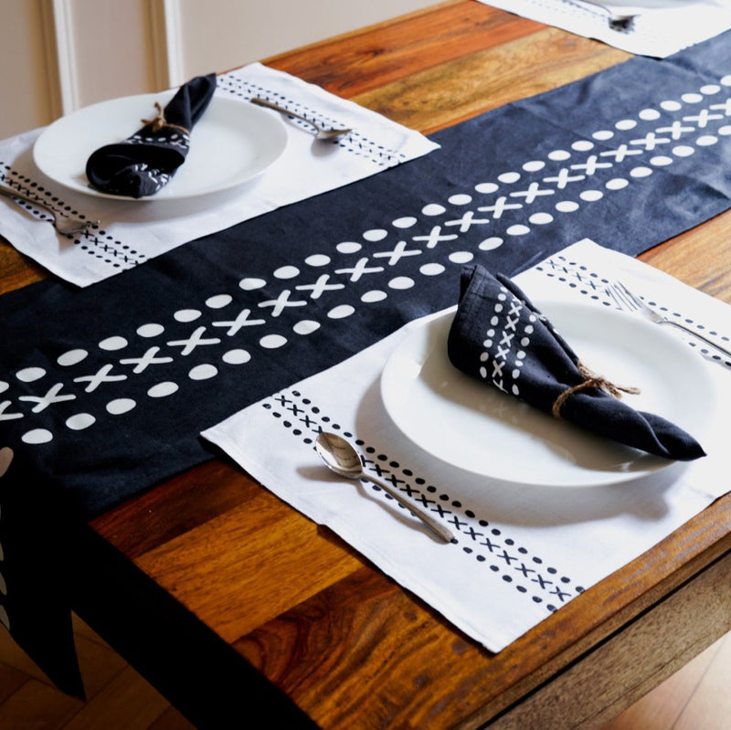 Buy Himadri Placemats | Set of 2/4/6 | Pure Hemp | 2 prints | Shop Verified Sustainable Products on Brown Living