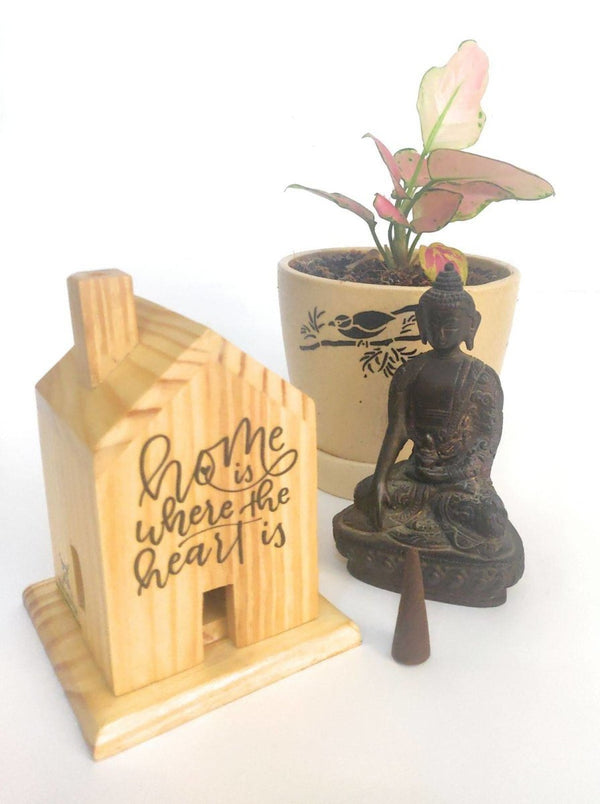 Buy Home Incense Holder Wooden | Shop Verified Sustainable Pooja Needs on Brown Living™