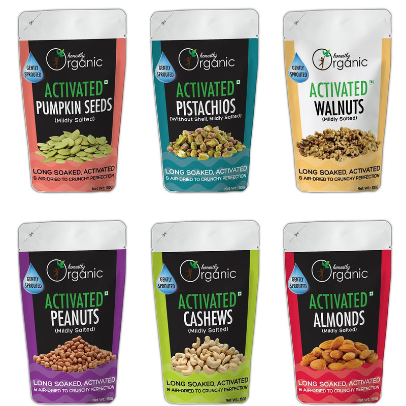 Honestly Organic Activated/Sprouted Walnuts - Mildly Salted - 100g | Verified Sustainable Dried Fruits, Nuts & Seeds on Brown Living™