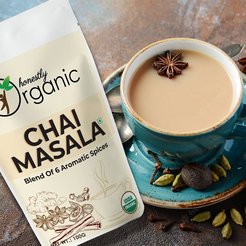 Buy Honestly Organic Chai Masala - 100g | Shop Verified Sustainable Products on Brown Living