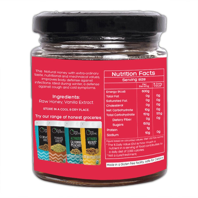 Buy Honestly Organic Vanilla Honey 200ml | Shop Verified Sustainable Jams & Spreads on Brown Living™