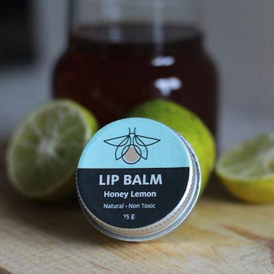 Honey Lemon Lip Balm - 6 g | Made with Organic Beeswax – Lip Balms on Brown Living™. SKU: 231 - 09463 - SKULB - HL - 01. Img 2.