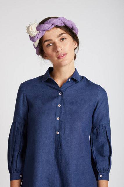 Horizon Legomutton Shirt Dress Navy | Verified Sustainable by Brown Living™