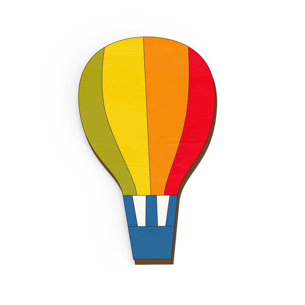 Hot Air Balloon Hand Painted Wooden Magnet | Verified Sustainable by Brown Living™