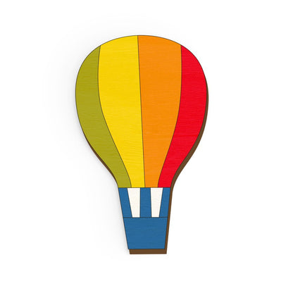 Hot Air Balloon Hand Painted Wooden Pin | Verified Sustainable by Brown Living™