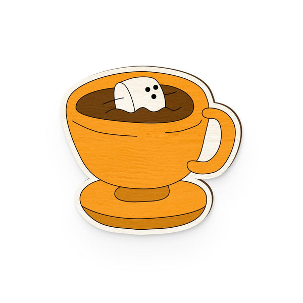 Buy Hot Chocolate Hand Painted Wooden Pin | Shop Verified Sustainable Products on Brown Living
