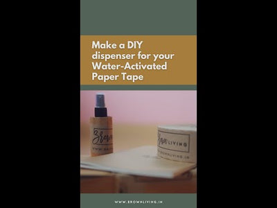 100% Recycled Water Activated Plain Paper Tape- 48mm x 183 metres - Made with Kraft Paper & Plant Based Adhesive