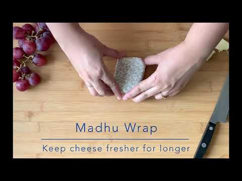 Madhu- Assorted (S/M/L) Reusable Beeswax Wraps Starter Set of 3