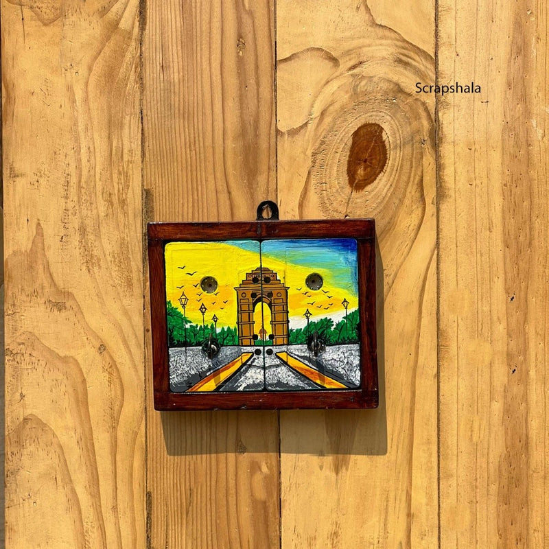 Buy I Love India Geet Keyholder | Upcycled | Audio tapes | Delhi Souvenir | Shop Verified Sustainable Wall Decor on Brown Living™